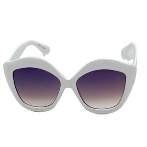 White Cat Eye Sunglasses Fashion Oversized Designer Sun Glasses Women Lentes New